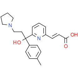 (E)-3-(6-(1-(4-Tolyl)-1-hydroxy 3-pyrrolidino-propyl)-2-pyridyl)acrylic Acid