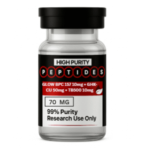 GLOW (BPC 157 10mg + GHK-CU 50mg + TB500 10mg) 70mg × 10 vials